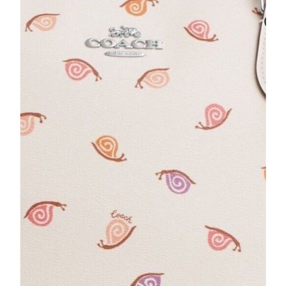 New Coach CV268 Gallery Tote Bag with Snail Print Chalk multi - Picture 5 of 5